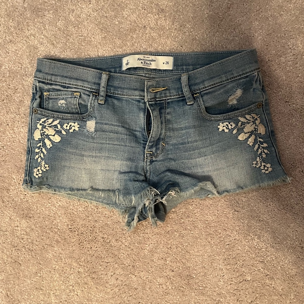 Abercrombie & Fitch Light Blue Denim Shorts